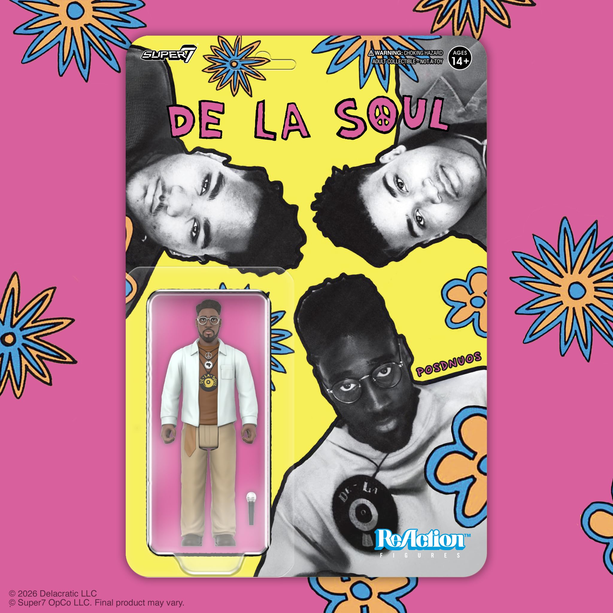Amazon.com: Super7 Reaction Figure De La Soul Kelvin Posdnuos